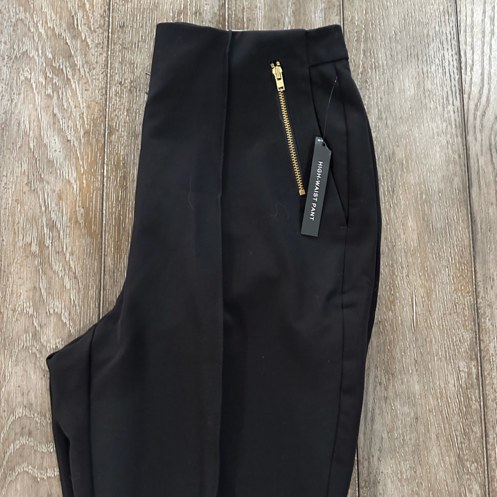 Worthington Black High-Waisted Pants with Gold Zipper Accents - Picture 15 of 15